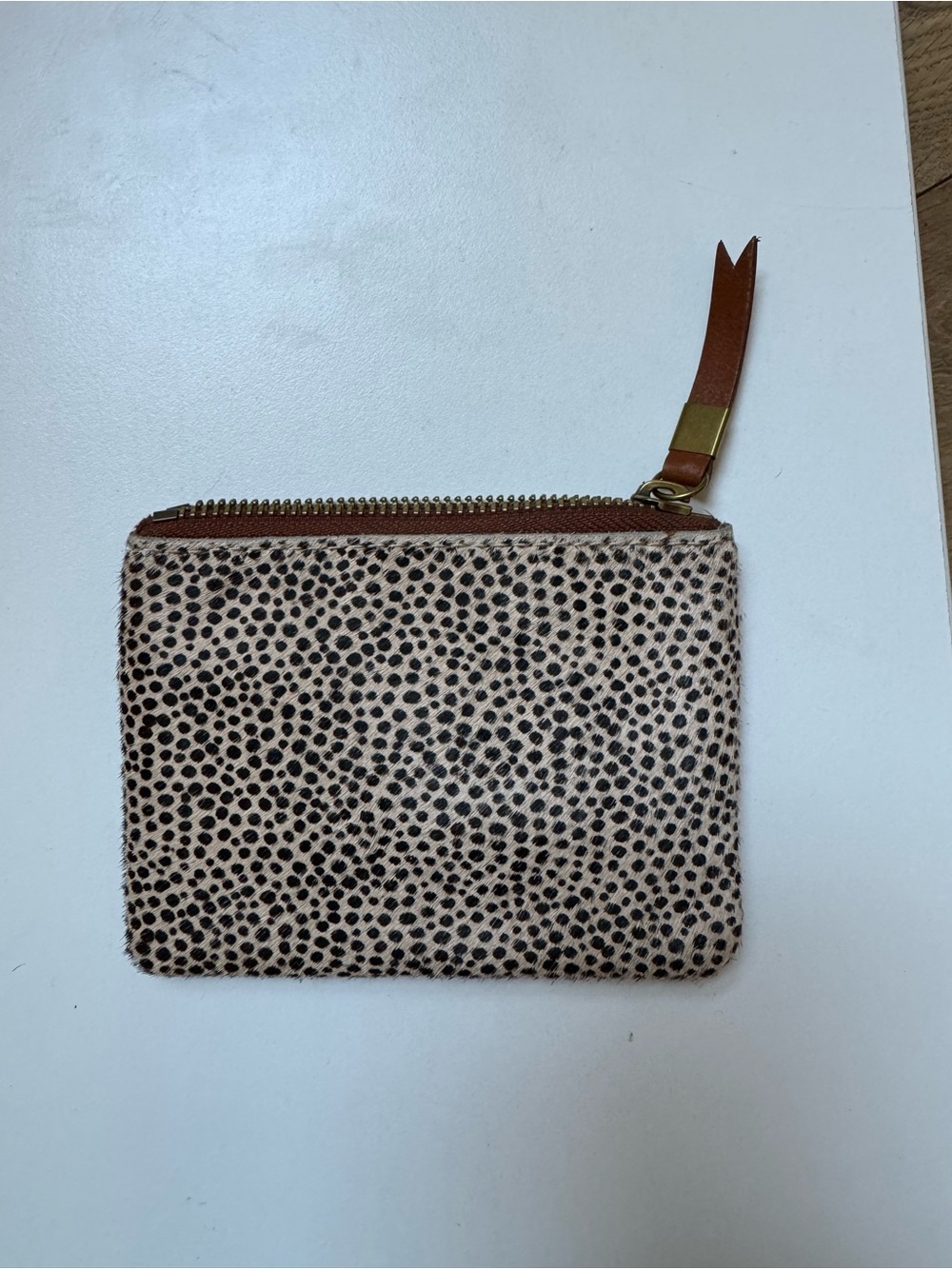 Madewell Brown Zip Card Pouch